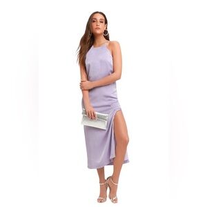 Lulu’s NWT Savona Lavender Purple Satin Midi Dress Medium